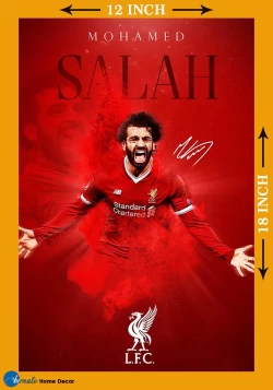 Furnato | Beautiful Poster of Mohamed Salah | PSF5 | Adhesive Poster | 12 Inch 18 Inch