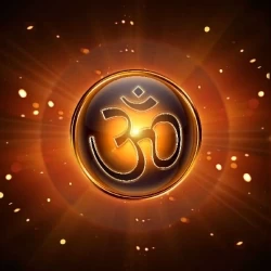 Furnato | Beautiful Poster of Om | P150 | Adhesive Poster | 12 Inch X 12 Inch