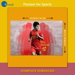 Furnato | Beautiful Poster of Philippe Coutinho | PSF43 | Adhesive Poster | 18 Inch X 12 Inch