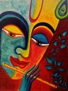 Furnato | Beautiful Poster of Shree Krishna | P199 | Adhesive Poster | 12 Inch X 16 Inch
