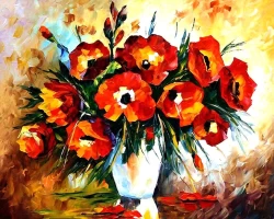 Furnato | Beautiful Poster of Flowers | P17 | Adhesive Poster | 15 Inch X 12 Inch