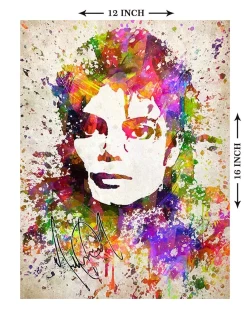 Furnato | Beautiful Poster of Michael Jackson | P23 | Adhesive Poster | 12 Inch X 16 Inch
